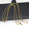 14K Gold Ball Chain Mens Gold Filled Chain Necklace 1.2mm 16 Inch 18 Inch