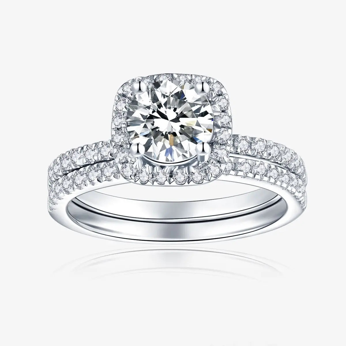 D Color Moissanite Ring Set Jewelry Women 925 Silver Wholesale Designer Jewelry Engagement Wedding Fashion Rings