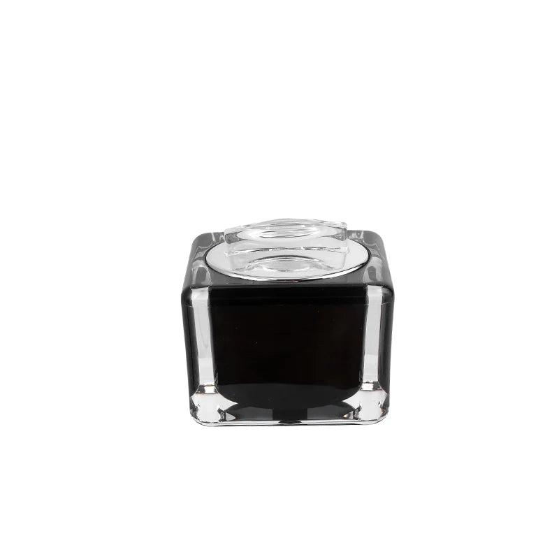 Luxury Square in Stock 10g Double Wall Plastic Cream Jar Empty Cosmetic Container with Screw Lid for Face & Eye Cream Skin Care
