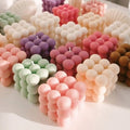 3D Bubble Candle Molds Cube Silicone Mold for Candles Soap Making Baking Dessert Mousse Cake Jelly Ice Cream Mold