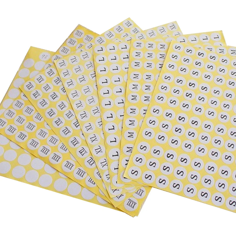 KM Small Personalized Label Sticker for Clothing Xs/S/M/L/Xl Size