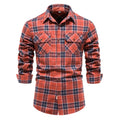 New Cotton Plaid Shirt Men's Long-sleeved Spring and Autumn Men's  Fashion All-match Long-sleeved Shirt