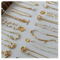 2025 New DS Fashion Vintage Pearl Pendant Light Luxury Niche Gold Chain Choker Design Sense Necklace for Women Jewelry