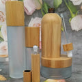 Various Specifications Bamboo Wood Glass Lotion Bottle Oil Bottle Oil Bottle Cream Jar for Skin Care 15ml 30ml 50ml 100ml 120ml