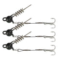 Spinpole Screwball Lead Jig Head Rig Wide Crank Offset Fishing With Stinger for Soft Fishing Lure Steel Wire Treble Fishing Hook
