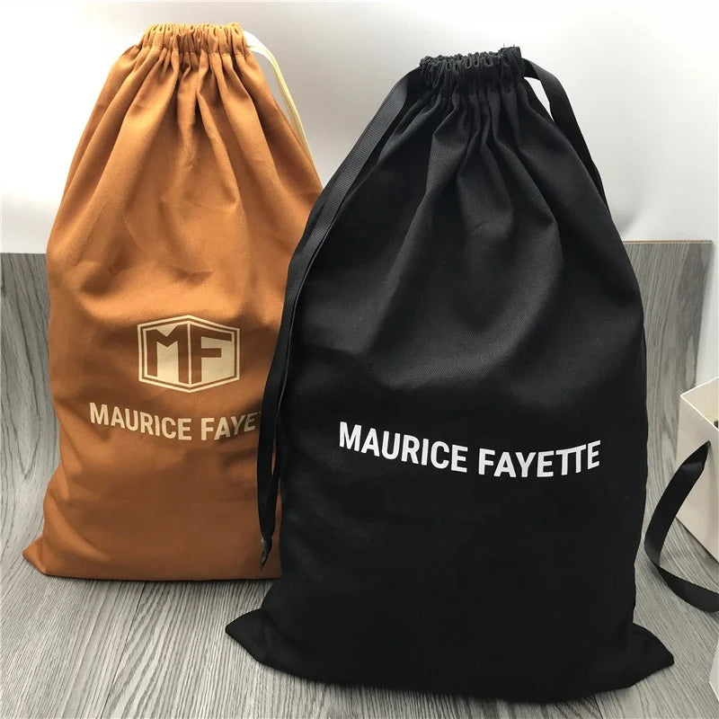 Eco Friendly 100% Cotton Canvas String Dust Bag With Custom logo