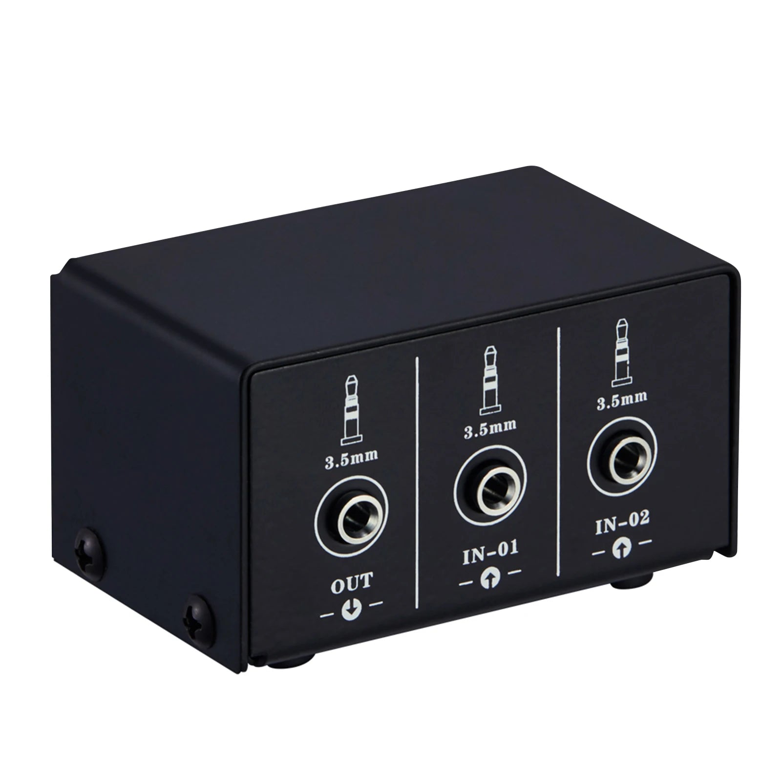Audio Switcher RCA 2 in 1 Out / 1 in 2 Out A/B Switch Stereo Audio Splitter Box with No Distortion RCA Jack