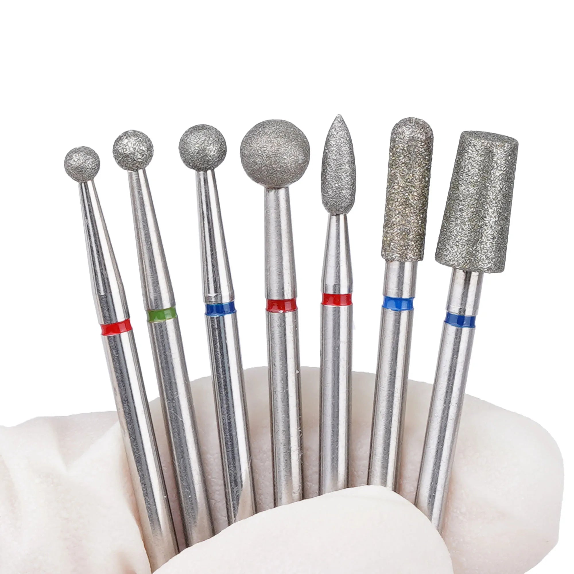 Factory Wholesale Acrylic Nail Cuticle Clean Russian Manicure Bit Set Lightweight Ball Diamond Nail Drill Bits