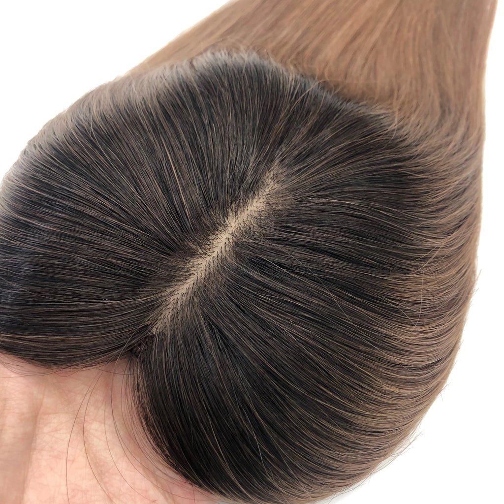 LONGFOR 12-Inch 8x10 Human Hair Silk Base Remy Grade Straight Tangle-Free Wig for Women Black Color Hot Supplier Online Order