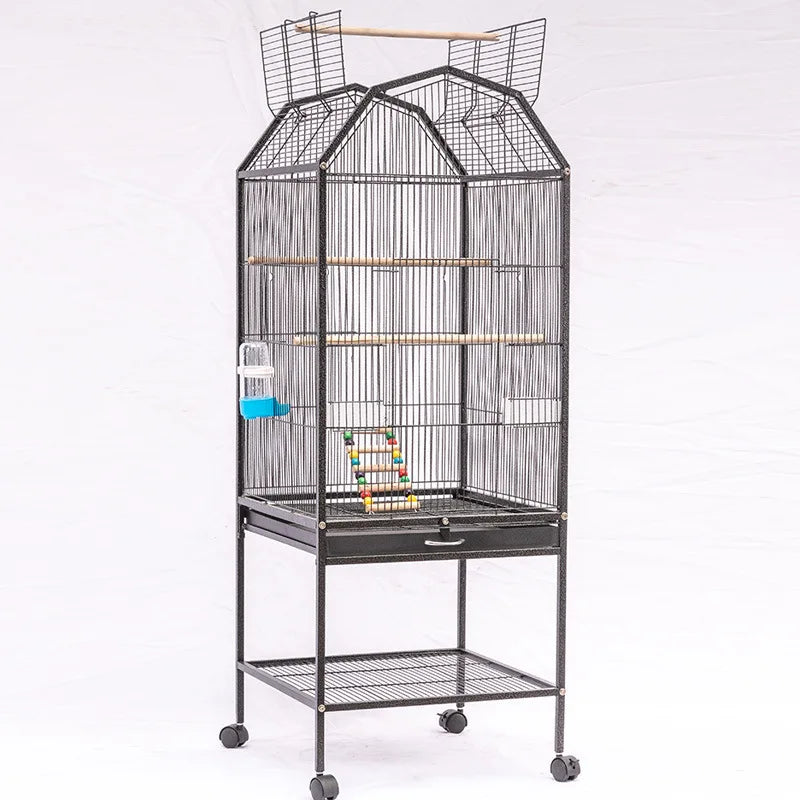 Wholesale Metal Bird Cage for Home Durable Wire Parrot Aviary Luxury Bird Villa Large Pet Cage for Small to Medium Birds