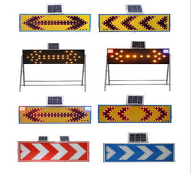 Customized Top Sale Aluminium Led Solar Powered Traffic Sign Yellow/Red Lights 800m Visibility 200h Continuous Rainy Day TRAFFIC