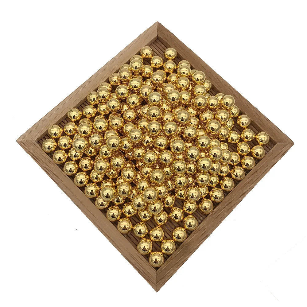 Round CCB Plated Gold Silver Pearl Black Diy Garment Accessory 6mm 8mm 10mm Holess Bead Shoes Hat Scarf Ornament Plastic Pearl