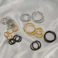 New Fashion 18K Gold Plated Stainless Steel Circle Cuff Earring Fashion Simple Cuff Earring Metal Waterproof Durable Vintage