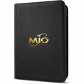 MIO Leather Design 480 Slot Game Card Storage Zipper Trading Card Binder Blue-Made of PU Material