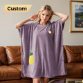 Custom Women Wearable Hooded Towel Wrap Water Absorbent Soft Beach Cover up Towel Tube Dress Spa Bath Shower Towel Bathrobe