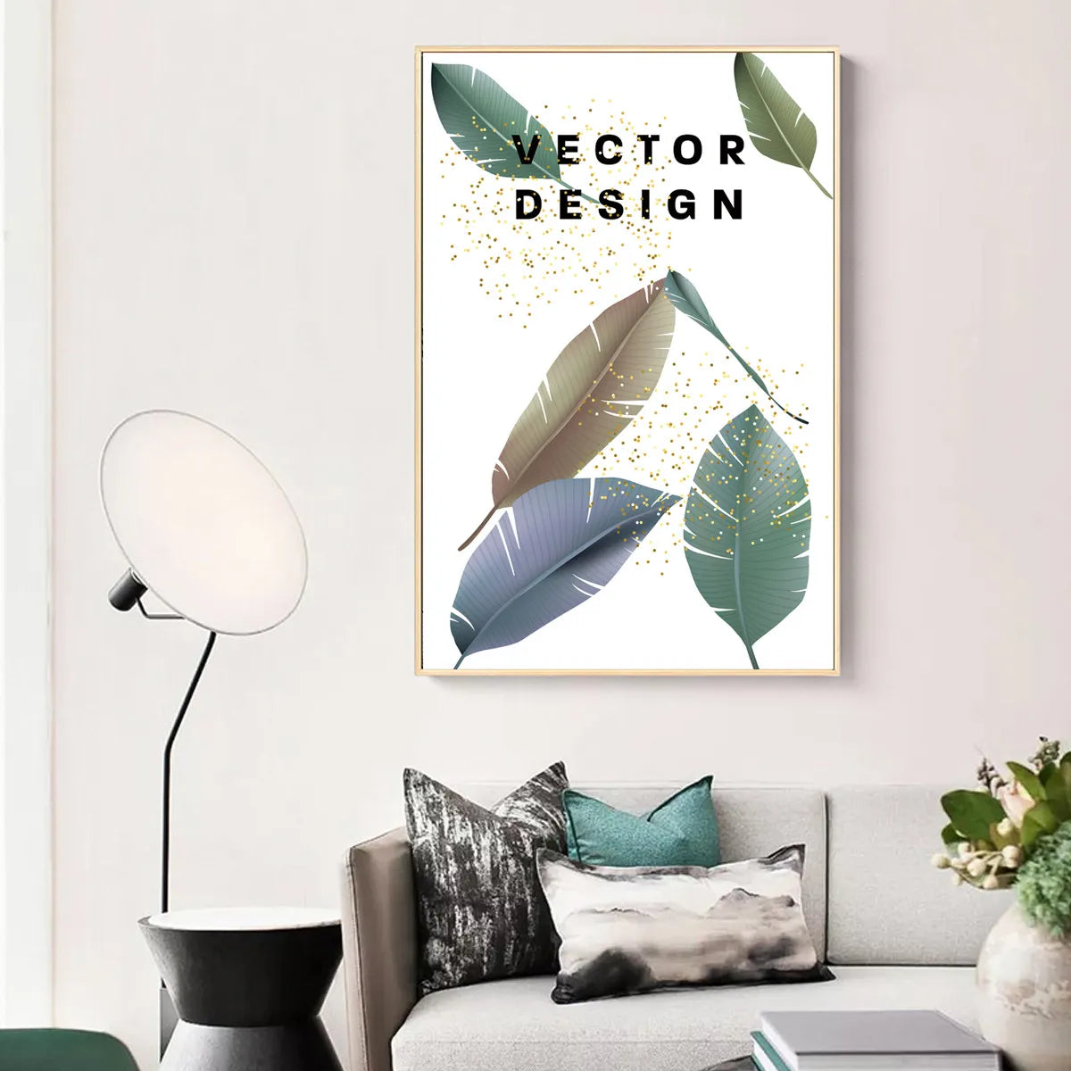 Nordic Geometric Feather Canvas Poster Painting Living Room Home Art Wall Decor Oil Painting on Canvas Posters Print Art Picture