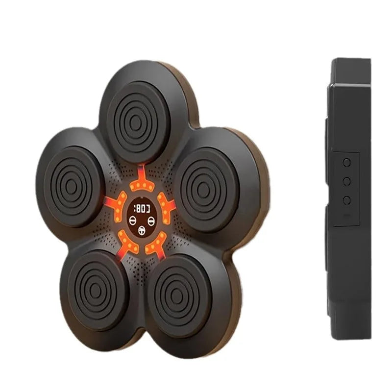 Get-Fit Electronic Smart Boxing Response Target Wall Punching Training Machine for Music Black Plastic 41cm X 41cm X 8cm