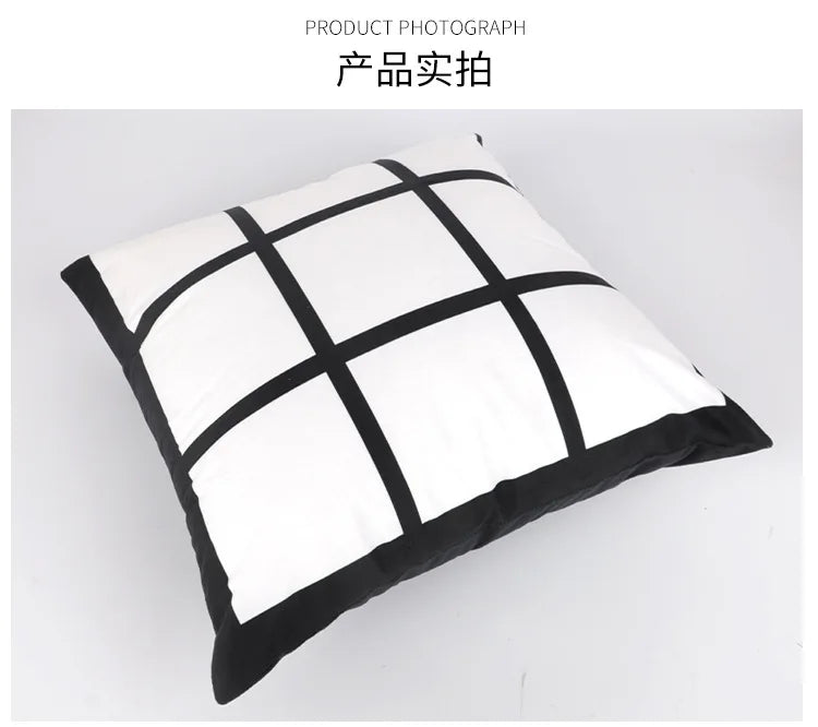 Custom Logo 9-Panel Peach Skin Pillow Cover DIY Family Photo Sublimation Blank Animal Pattern Inflatable Memory Heated Features