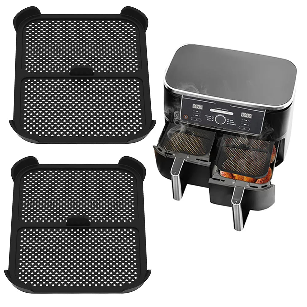 High Temperature Resistance Air Fryer Accessories Food Grade Silicone Oil Splash Protector Air Fryer Splatter Guard