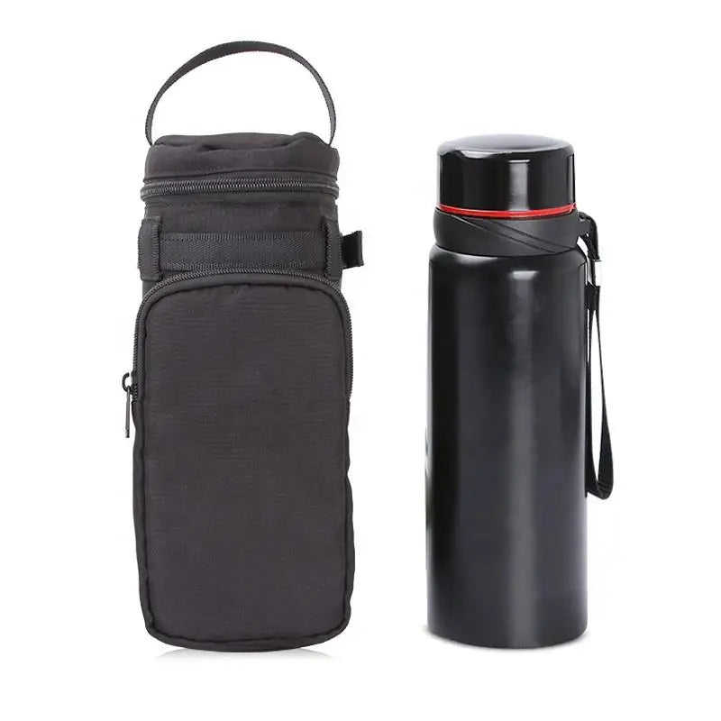 Custom Logo Handle Waterproof Bottle Holder Sleeve Tactical Water Bottle Carrier Pouch Cooler Bag