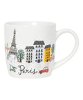 Custom Paris Eiffel Tower Design City Souvenir Mugs Ceramic Coffee Tea Cup Cappuccino Mug