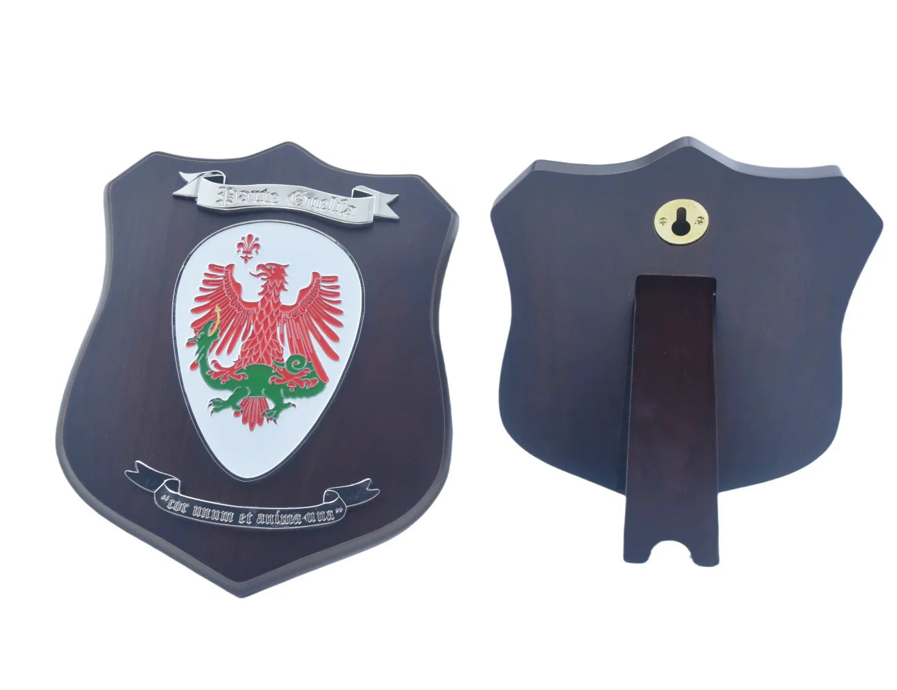 Elevate Any Space with This Elegant Wooden Shield Plaque High-Quality Wood Plaque Crafted for Wall or Desk Display