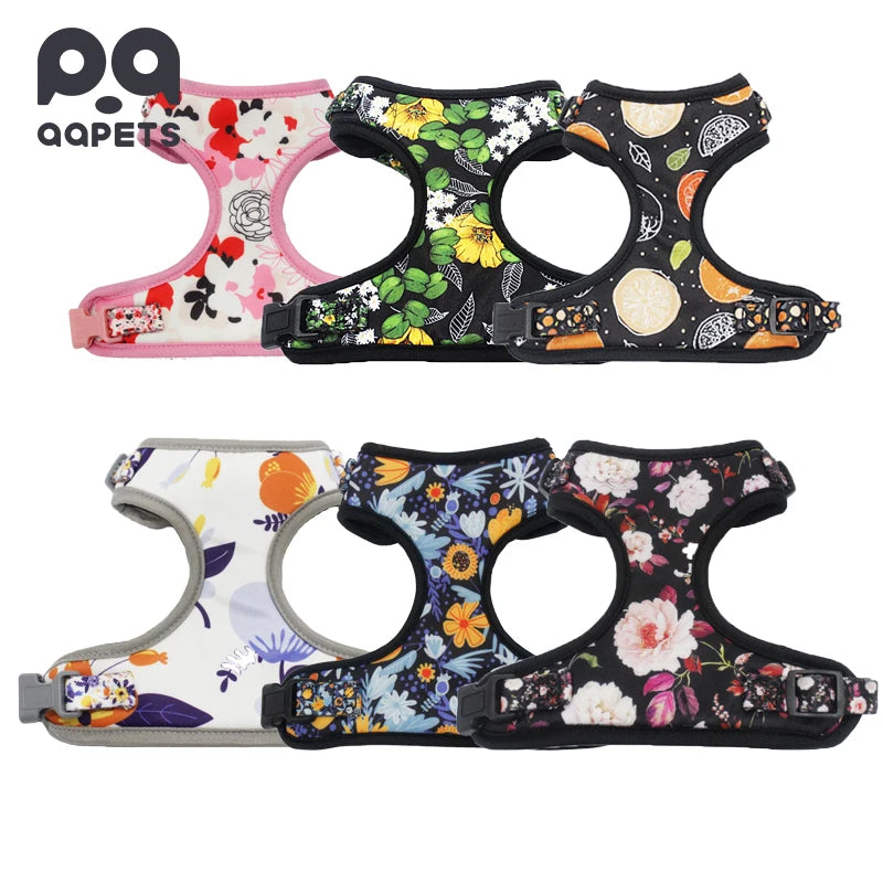 QQ Pets More Popular Soft Pet No Pull Adjustable Pet Dog Harness Vest Custom Design Pattern Dog Harness Manufacture 2025