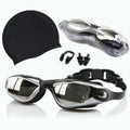 Professional Racing UV Protection Adult Swim Goggles Customized Logo No-Leaking and Anti-Fog Black Strap OEM
