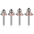 1/4" Shank 4 Tooth Conner Rounder Forward Bit Alloy Handle Shank Router Bits Woodworking Tools Used on Eneraving Trmming Machine
