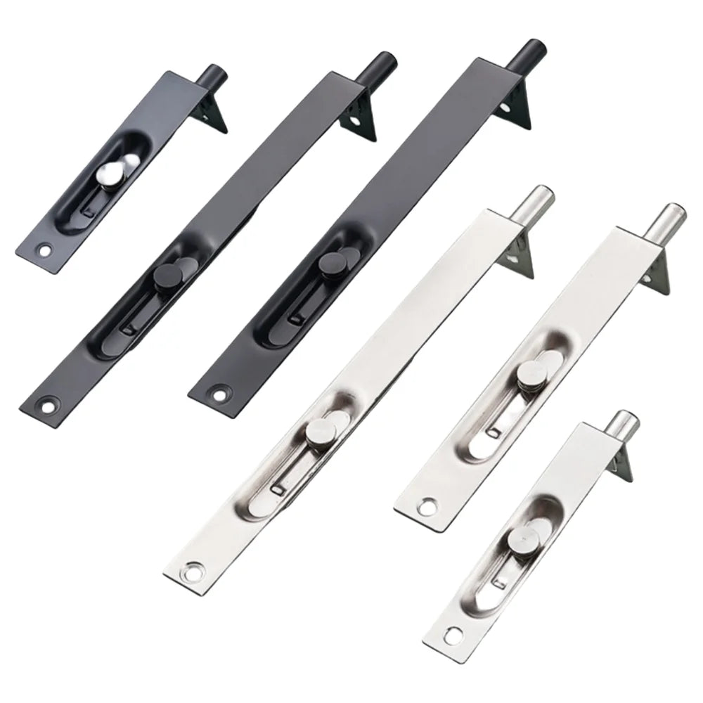 Modern Solid Stainless Steel Automatic Sliding Door Window Lock Self-Closing Latch Spring Aluminum Alloy Bolt for Villa