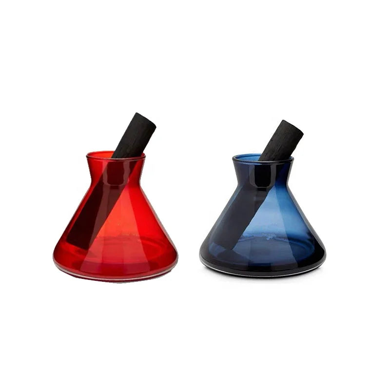 Wholesale Empty 200 ml Cone Shape Colored Reed Diffuser Glass Bottles Perfume Diffuser Bottles