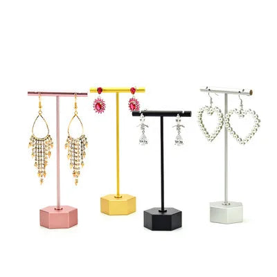 Jewelry Store Metal T-bar Earrings Display Stand Jewelry Organizer Earrings Display Rack for Jewelry Display