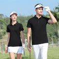 Premium Quality Men's Short Sleeve  Shirt Floral Embroidered Black Uniform Coton Knitted T-Shirts Golf Dark Camisetas Tipo