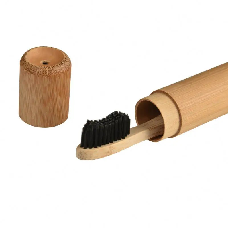 4 Pack BPA-Free Customized Design Bamboo Toothbrush Disposable Charcoal Toothbrush with Premium Features