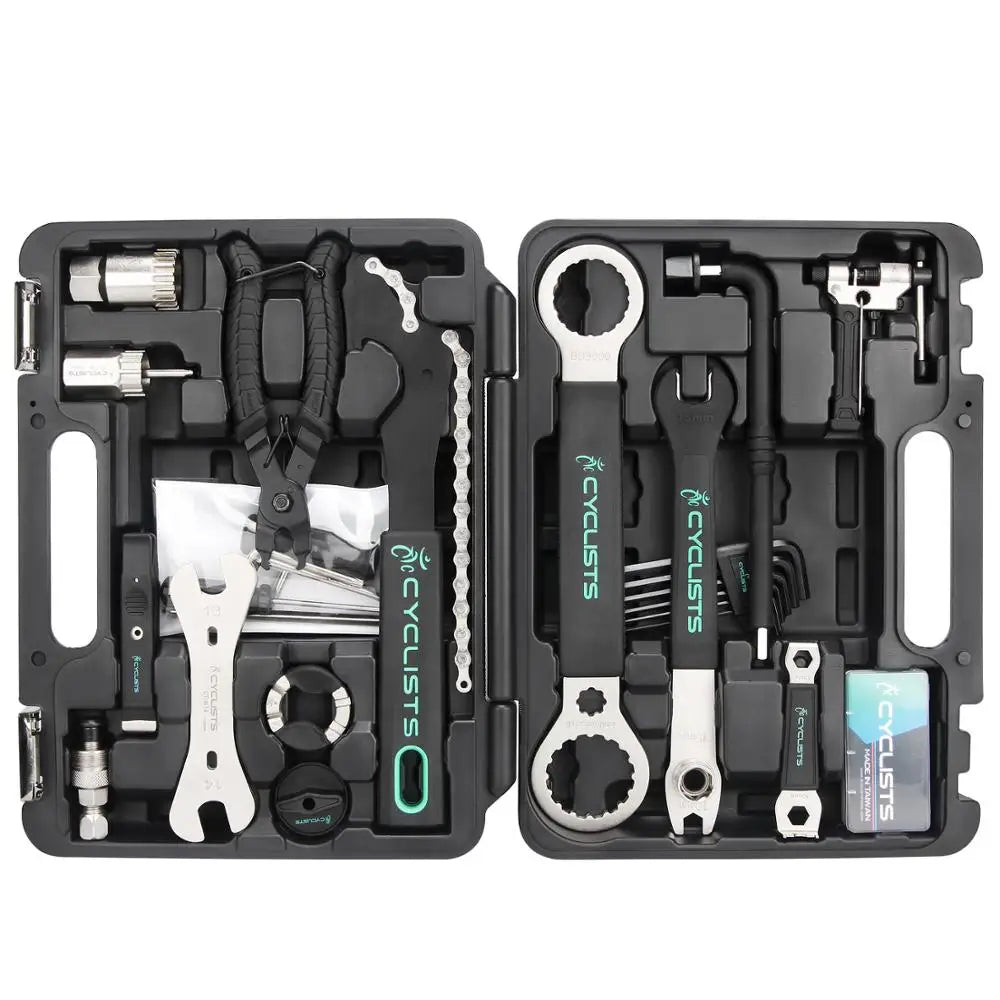 Cyclists 18 1 Professional Bicycle Repair Tools Multi MTB Tire Chain Repair Tool Spoke Wrench Kit Hex Screwdriver Premium Alloy