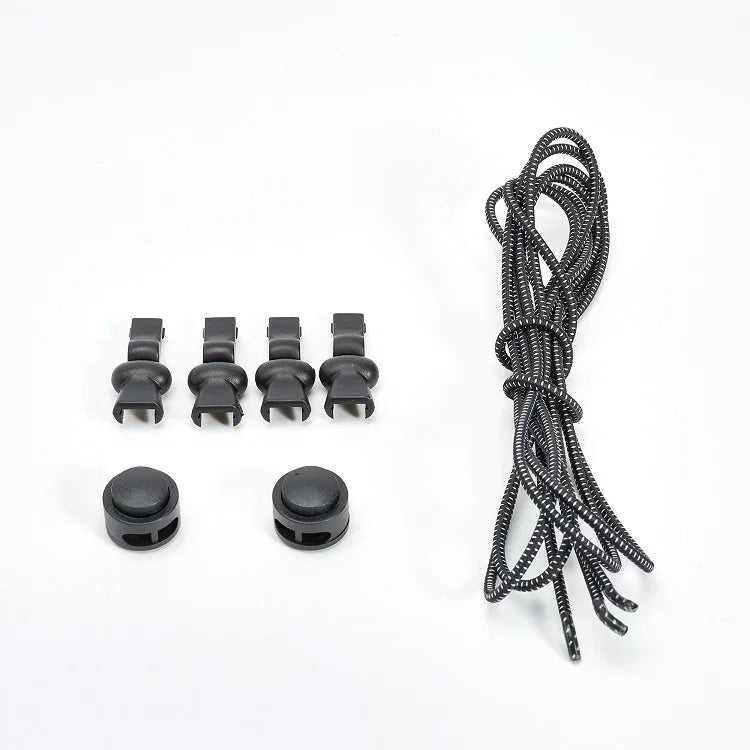 Wholesale Braided Shoelaces With Clip Buckle Latex Rubber Round Pattern for Shoes Bags Clothing Garments