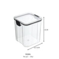 Bulk Luxury Wholesale Transparent Square Plastic Food Canning Jars with Lid Minimalist Design Detachable for Home Restaurant Use