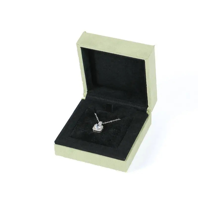 Wholesale Classical Velvet Custom Jewellery Box Packaging Pendant Ring Bracelet Jewelry Green Set Box