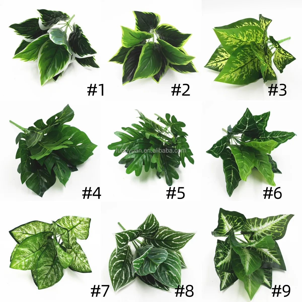 SF Green Leaves Hot Sale Green Plants Potted Decoration Accessories Hotel Home Decoration Green Plants Outdoor Wall Soft Plant