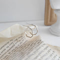 925 Sterling Silver Wave Hoop Earrings with Minimalist Organic Curve Design in Gold and Silver for Women Daily Fine Jewelry