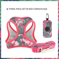 High Quality Stocked Dog Harness Reflective  Dog Walking Leash Camouflage 3-Piece Set Dog Harness