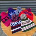 Wholesale Custom Beanie OEM Embroidery Logo 100% Acrylic Pom Pom Knitted Fashion Hat Custom Winter Hat