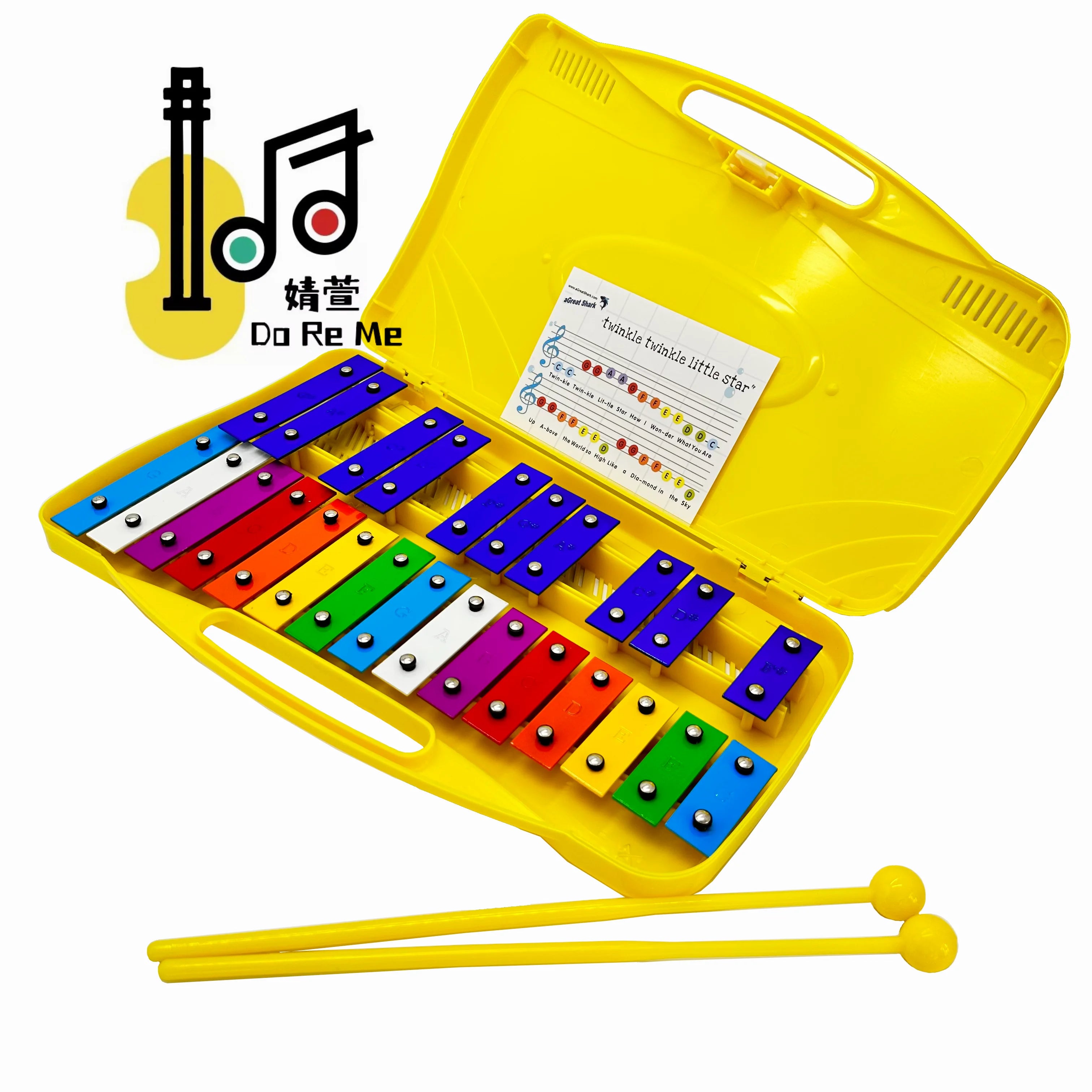 China Wholesale 25 Note Colorful  Metal Music Instrument Xylophone Toy for Kids Party