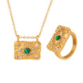 Professional Design Fashion Pendant Necklace Rings Stainless Steel Jewelry Sets for Women