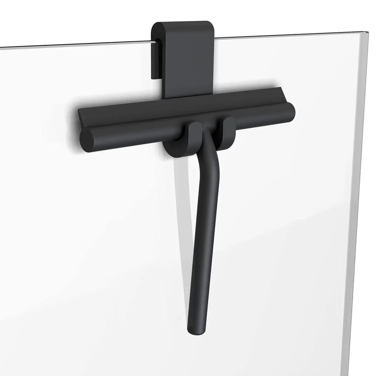 Handled Silicone Squeegee with Steel Rubber Wiper Glass Includes Hook for Cleaning Bathroom Windows Floors Shower Doors