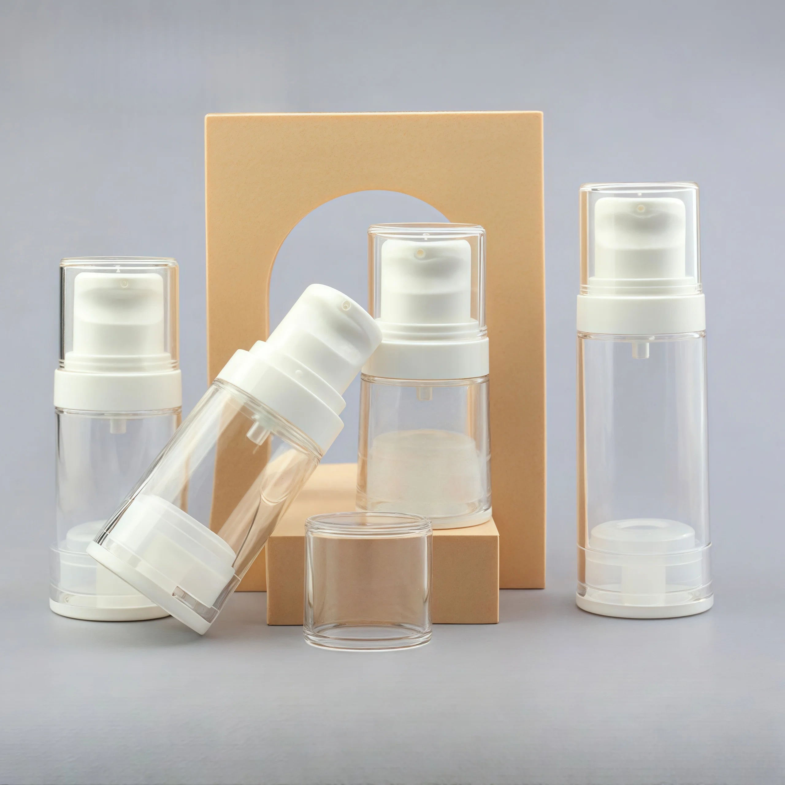 Wholesale Plastic Airless Pump Bottle 15ml 30ml 50ml Vacuum Pump Bottle for Skincare Serum Cream Lotion Cosmetic Packaging