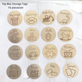 Children's Room Organizer Wooden Signs Symbols Motifs Stickers Sorting Toys