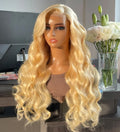 5*6 Pre-cut Glueless Human Hair Wigs 613 Blonde Straight/Body Wave Human Hair Wigs Can Be Dyed  Lace Closure Wig