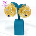 Meizi Jewelry Custom 18K Gold Plated  Women Earrings Set Fashion Jewelry Clip on Stud Drop Earrings
