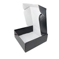 Custom Size Logo Printing Matt Lamination Folding Shipping Boxes for Hat Cloth Black Mailer Corrugated Cardboard Boxes
